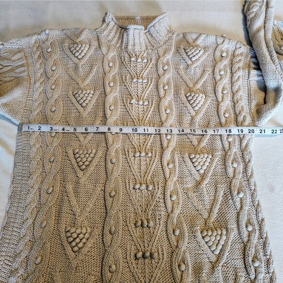 Deirdre McGuire Sweater Women's Small Beige Handknit Ireland - Picture 8 of 8